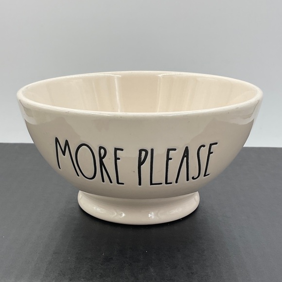 NWOT Rae Dunn by Magenta MORE PLEASE Bowl for Cereal Ice Cream Soup or Snacks - Picture 5 of 14